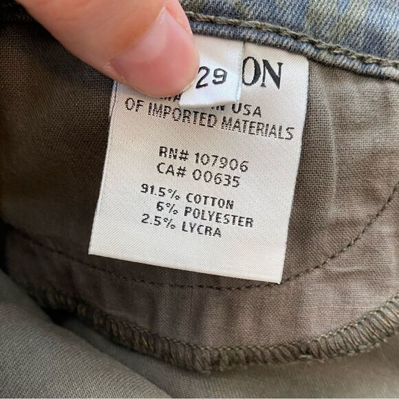 Hudson Jeans Krista Printed Super Skinny Bramble Green Jeans Pants Size 29 - Picture 7 of 14